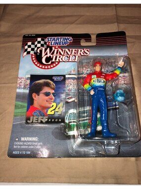 Starting Lineup Winners Circle Jeff Gordon 1997 NASCAR Action Figure With Tradin